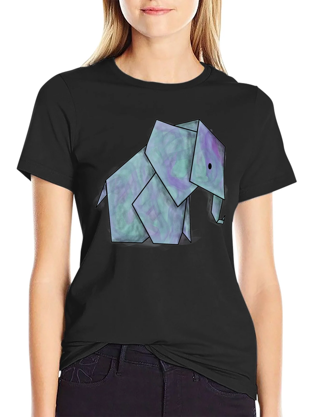 Origami Elephant Graphic Tee - Unique Design product image 2