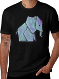 Origami Elephant Graphic Tee - Unique Design product image 1