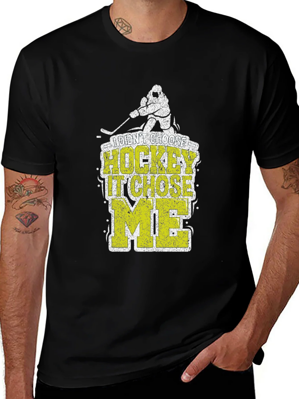 I Didnt Choose Hockey It Chose Me T-Shirt product image 1
