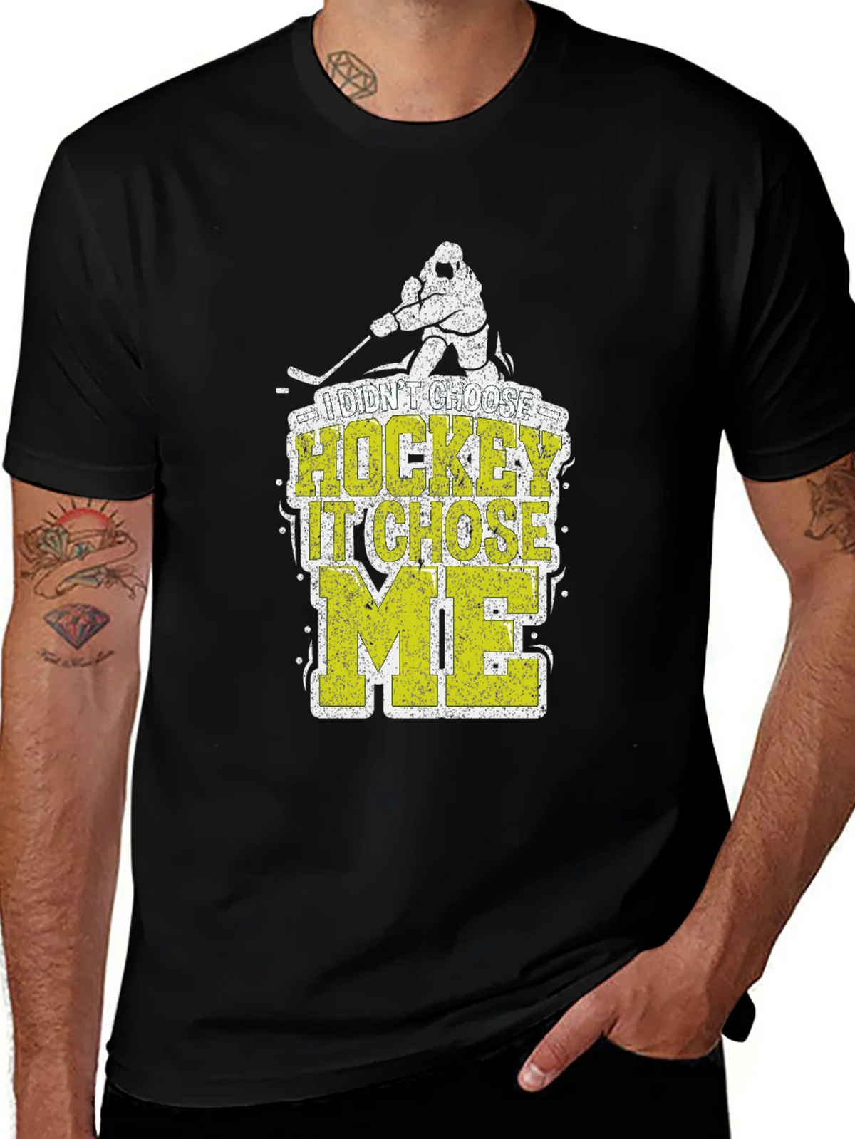 I Didnt Choose Hockey It Chose Me T-Shirt product image 1