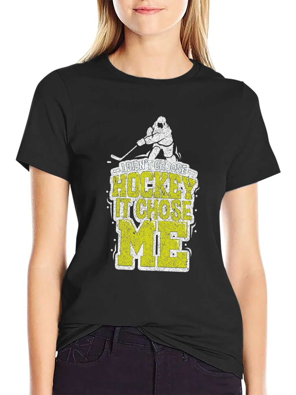 I Didnt Choose Hockey It Chose Me T-Shirt product image 2