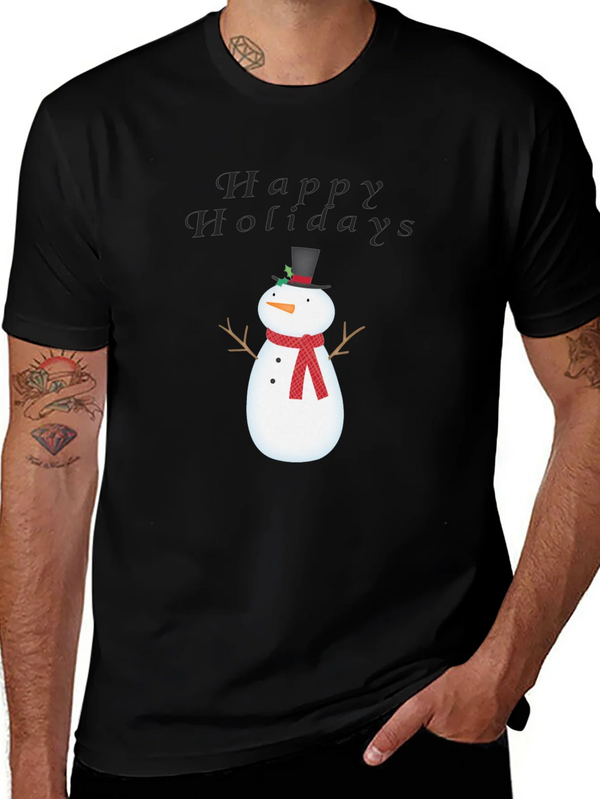 Happy Holidays Snowman Graphic Tee product image 1