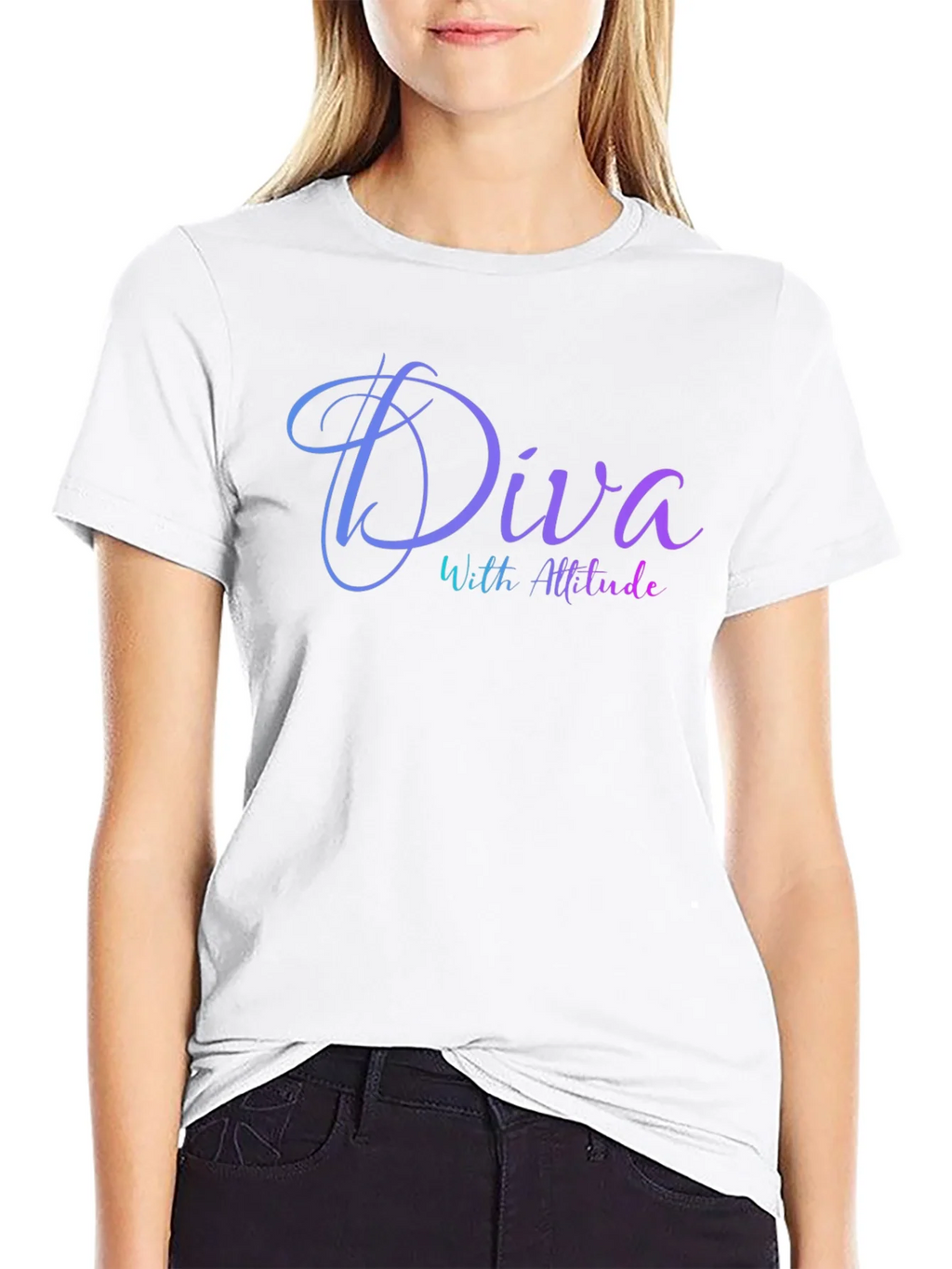 Diva With Attitude Black T-Shirt product image 8