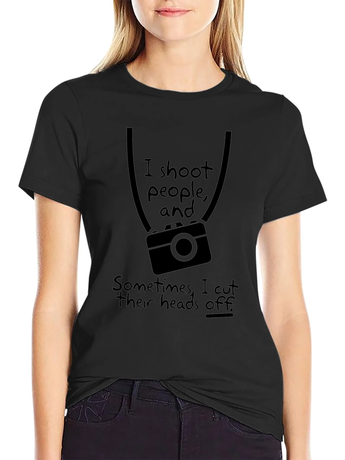 Humorous Photographer T-Shirt: I Shoot People Camera Graphic product image 2