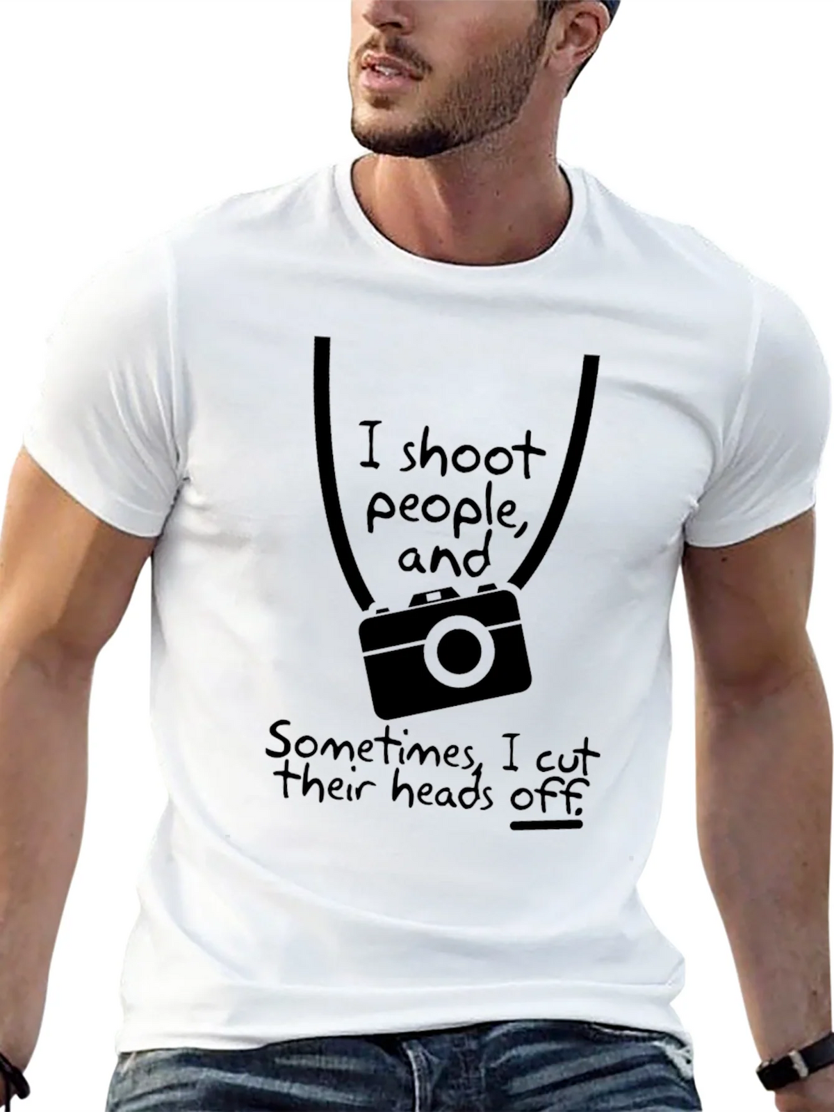 Humorous Photographer T-Shirt: I Shoot People Camera Graphic product image 12