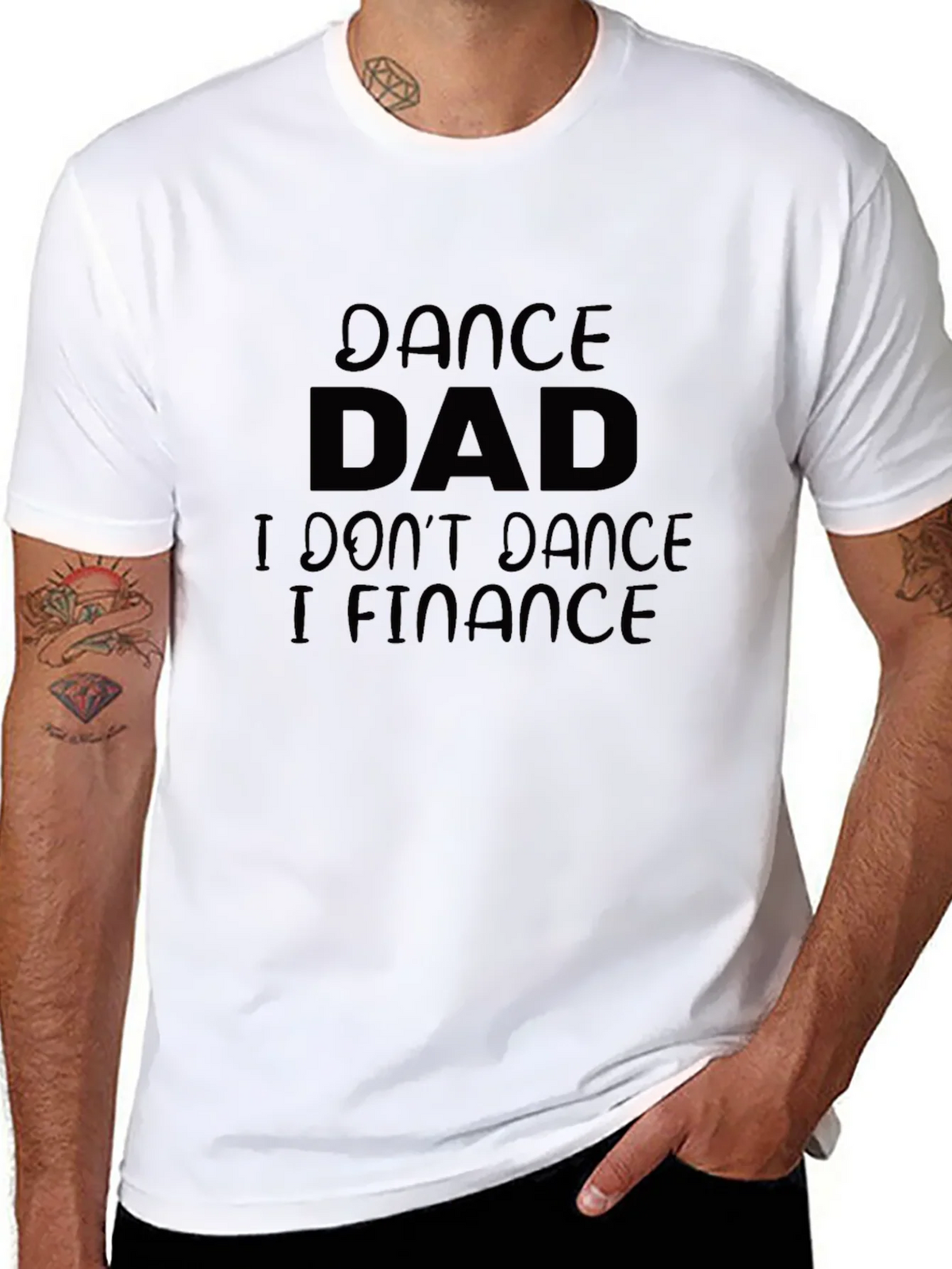 Dance Dad Finance T-Shirt - Black Cotton Tee product image 7