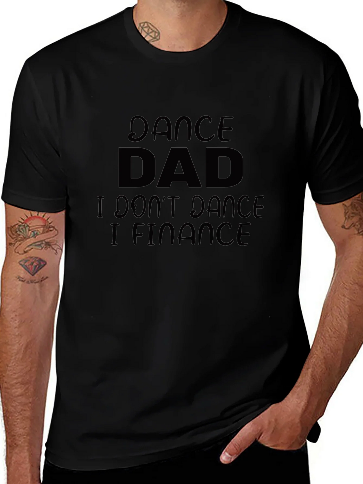 Dance Dad Finance T-Shirt - Black Cotton Tee product image 1