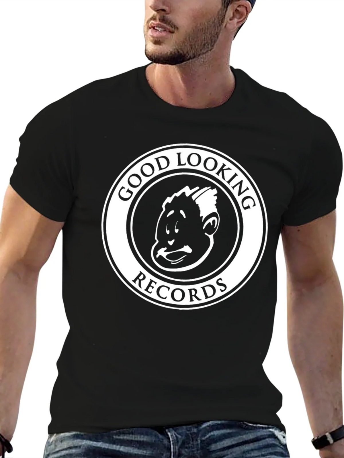 Good Looking Records Black T-Shirt product image 6