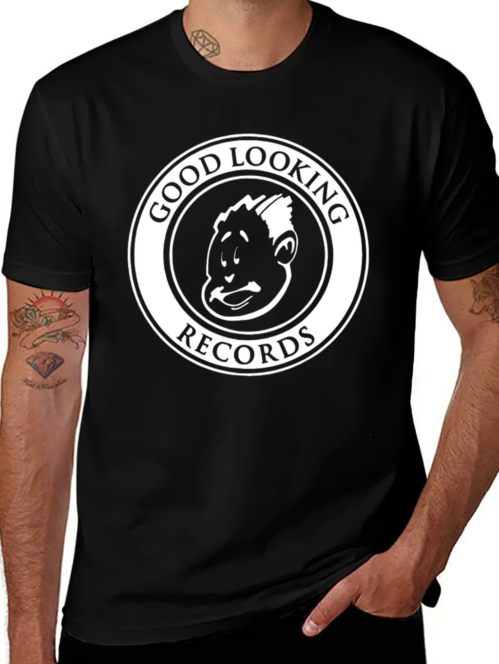 Good Looking Records Black T-Shirt product image 1