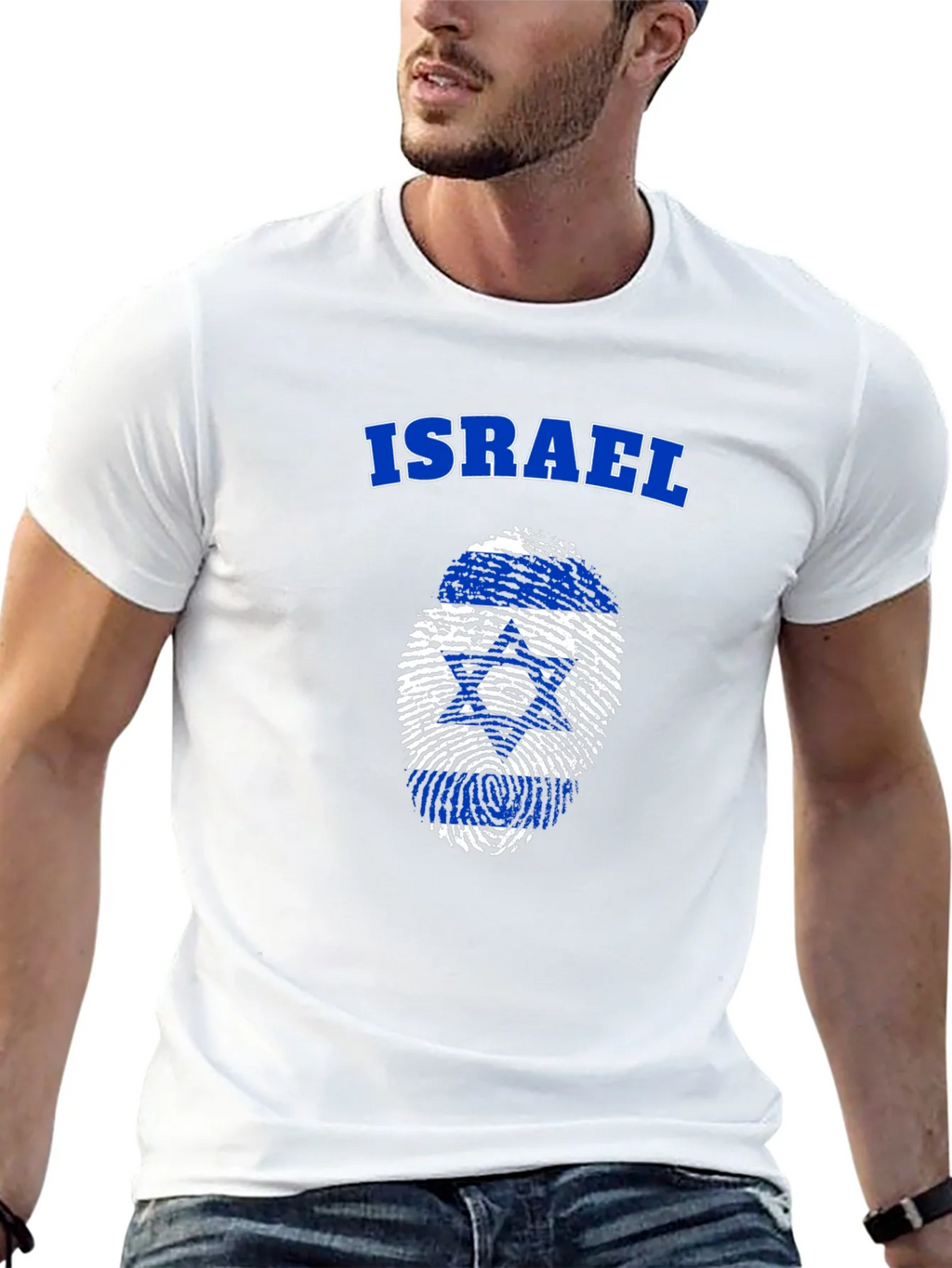 Israel Flag Fingerprint T-Shirt - Patriotic Pride product image 12