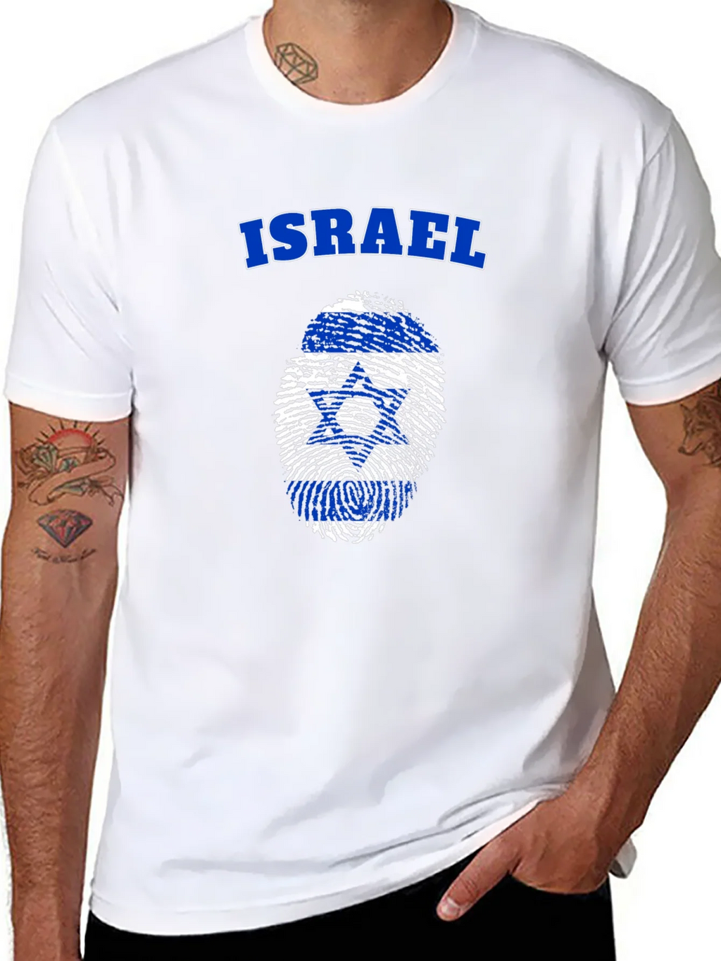 Israel Flag Fingerprint T-Shirt - Patriotic Pride product image 7