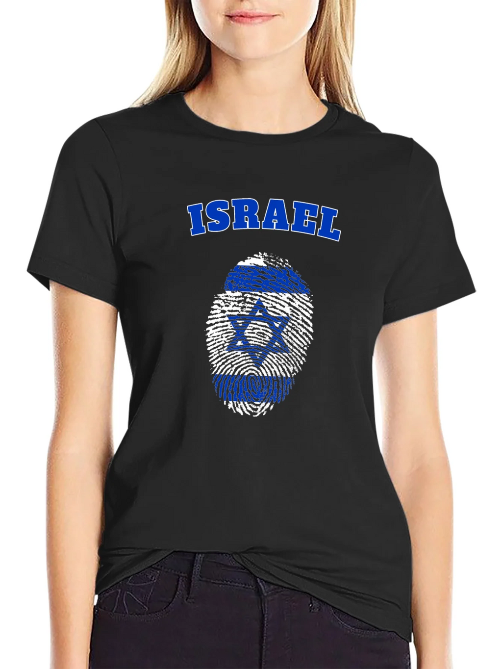 Israel Flag Fingerprint T-Shirt - Patriotic Pride product image 2