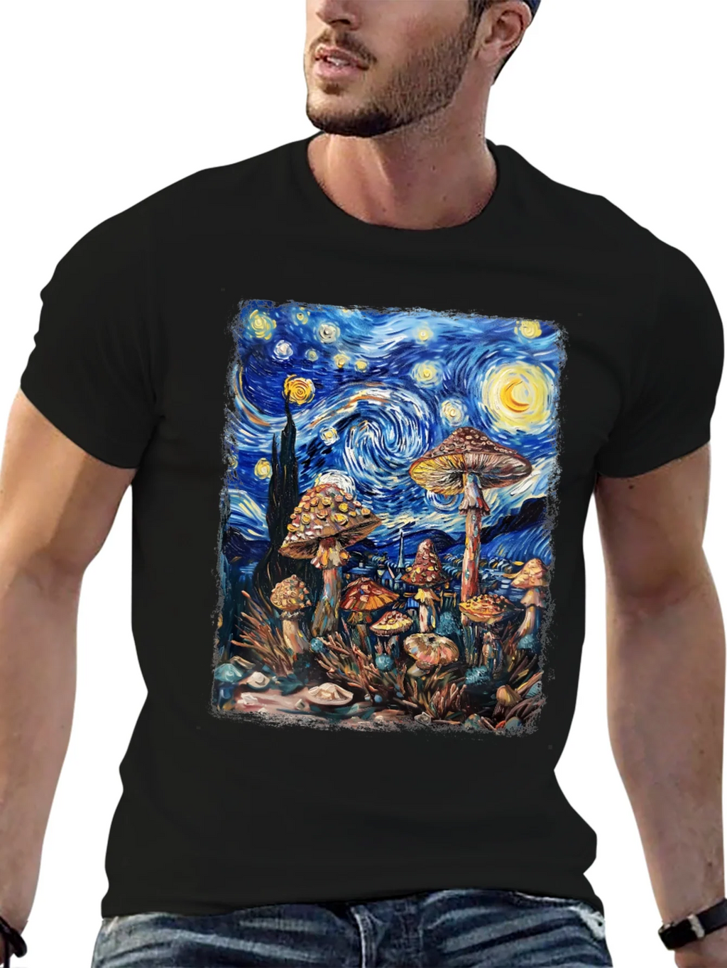 Starry Night Mushroom Tee product image 6