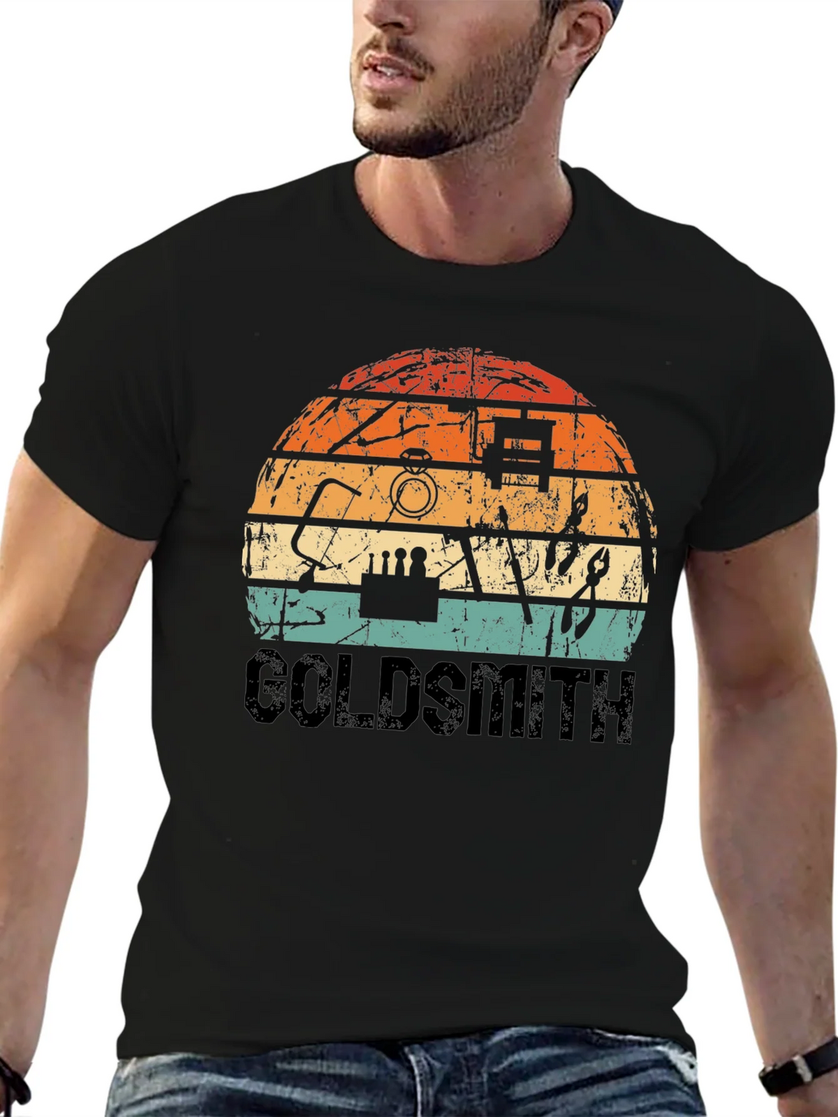 Goldsmith Retro Style Black T-Shirt