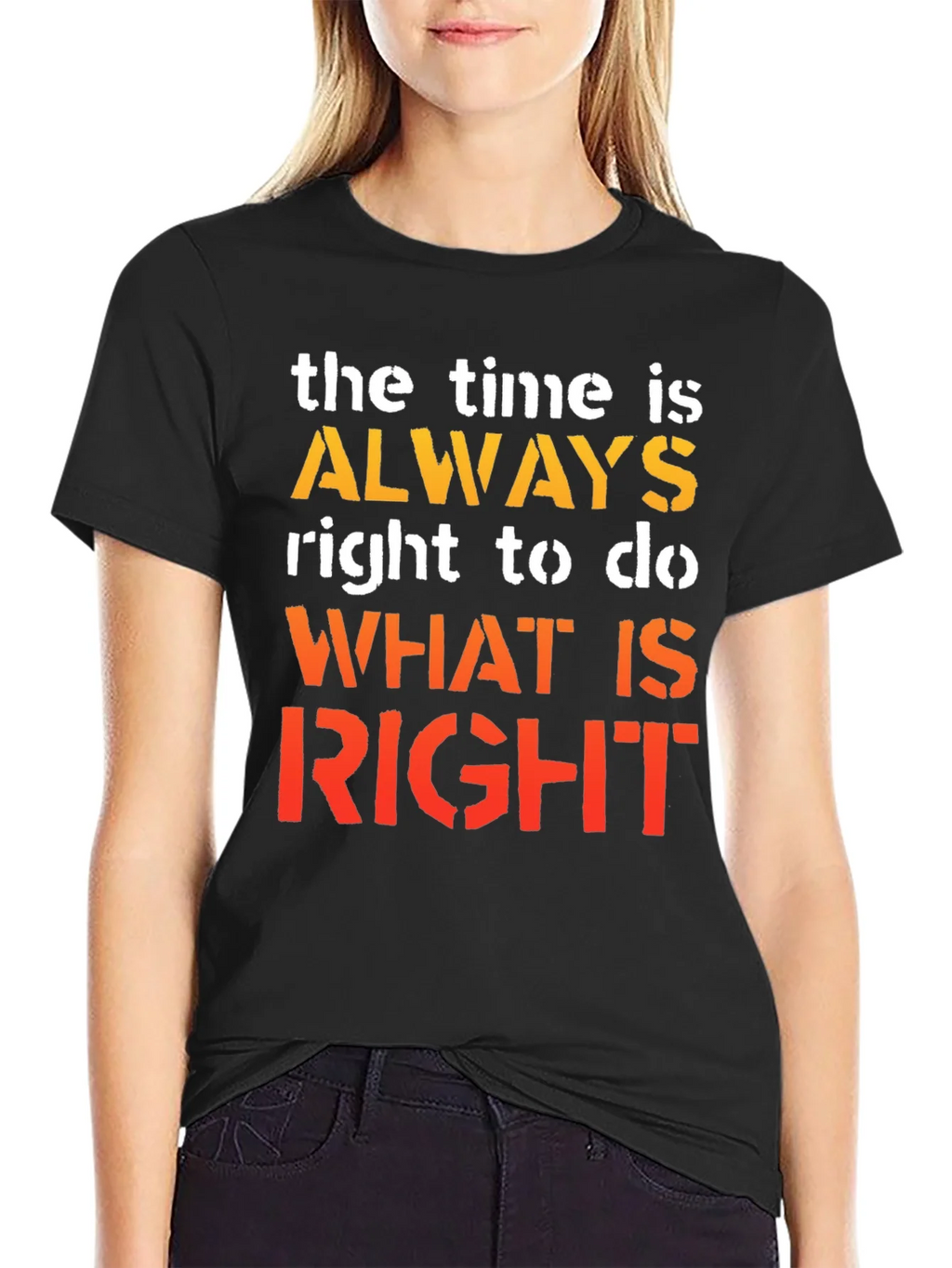 Inspirational Time Is Always Right Graphic T-Shirt product image 2