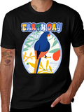 Earth Day T-shirt with Bird and Nature Design product image 1