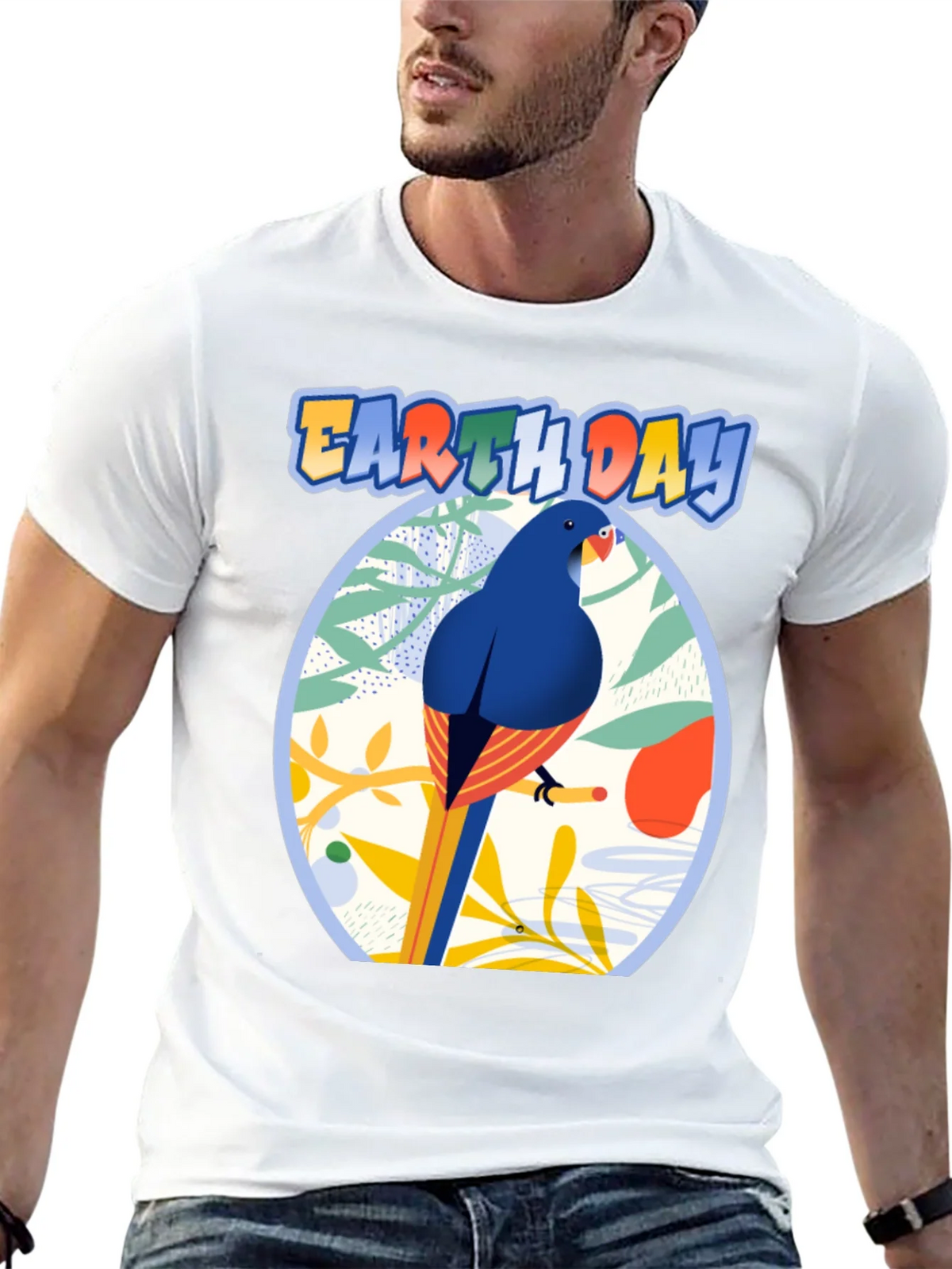 Earth Day T-shirt with Bird and Nature Design product image 12