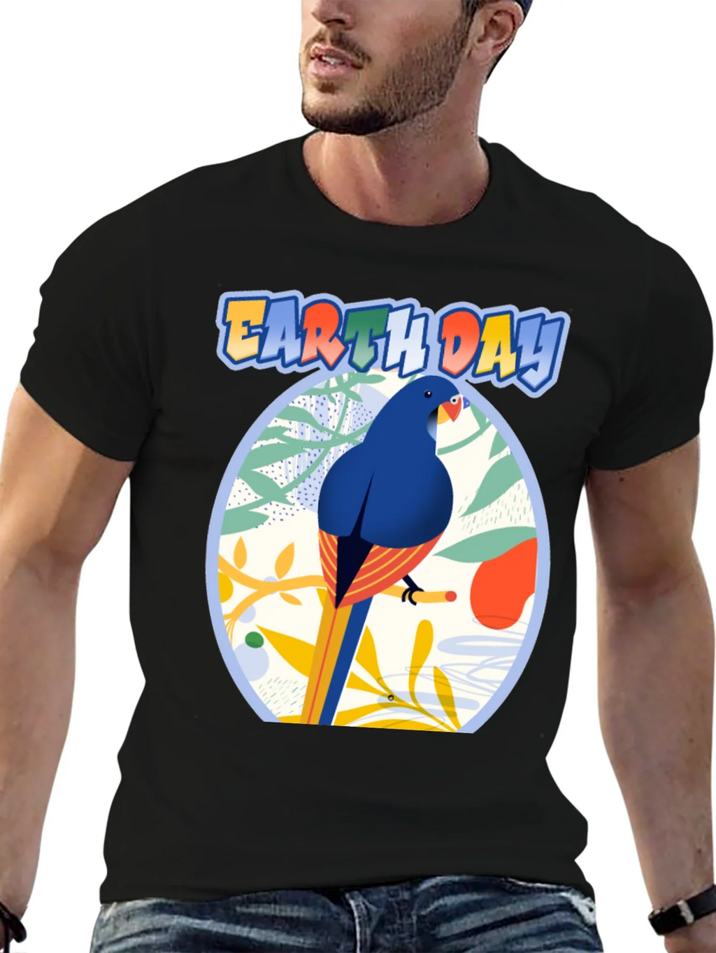 Earth Day T-shirt with Bird and Nature Design product image 6