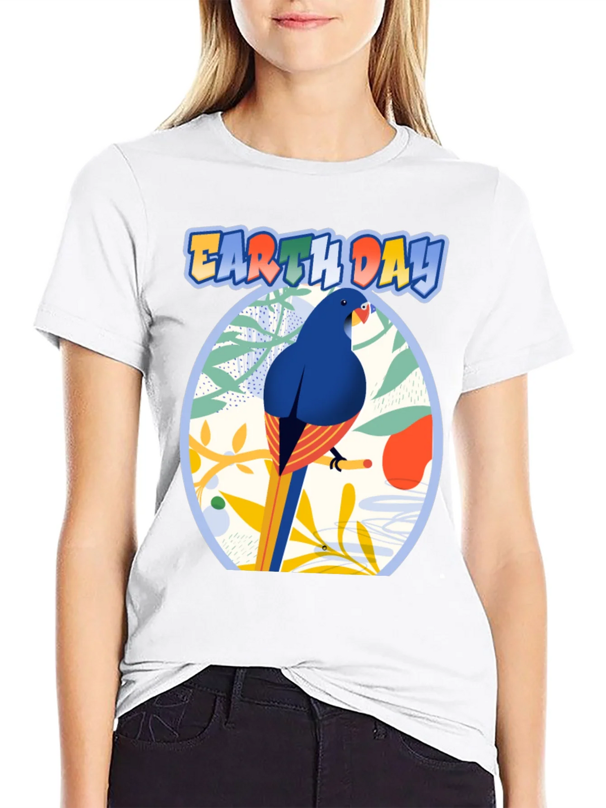 Earth Day T-shirt with Bird and Nature Design product image 8