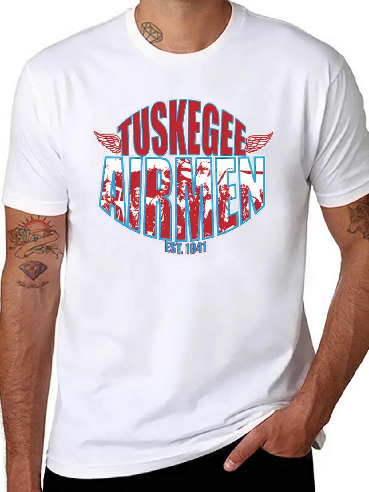 Tuskegee Airmen Black T-Shirt product image 7