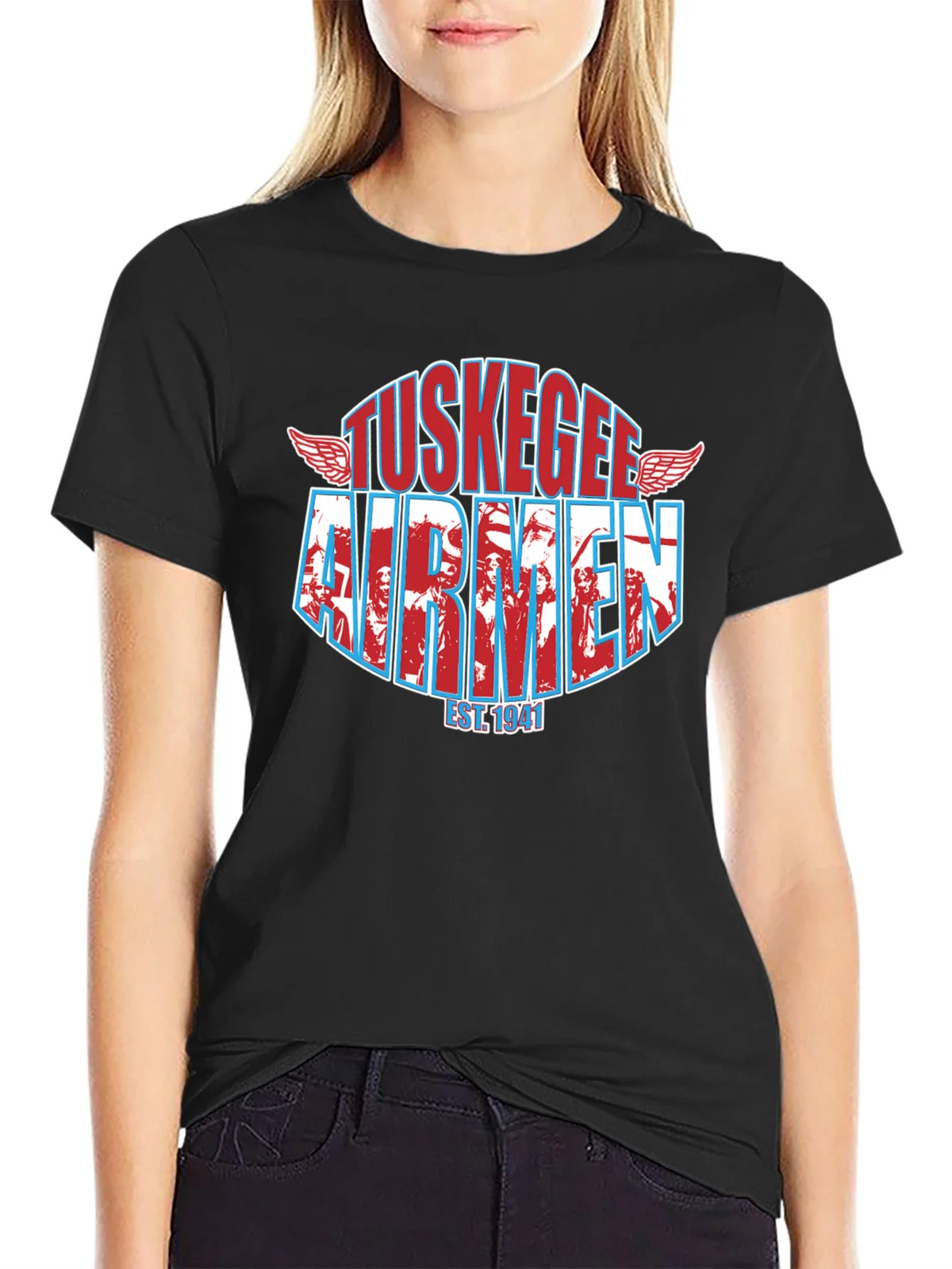 Tuskegee Airmen Black T-Shirt product image 2