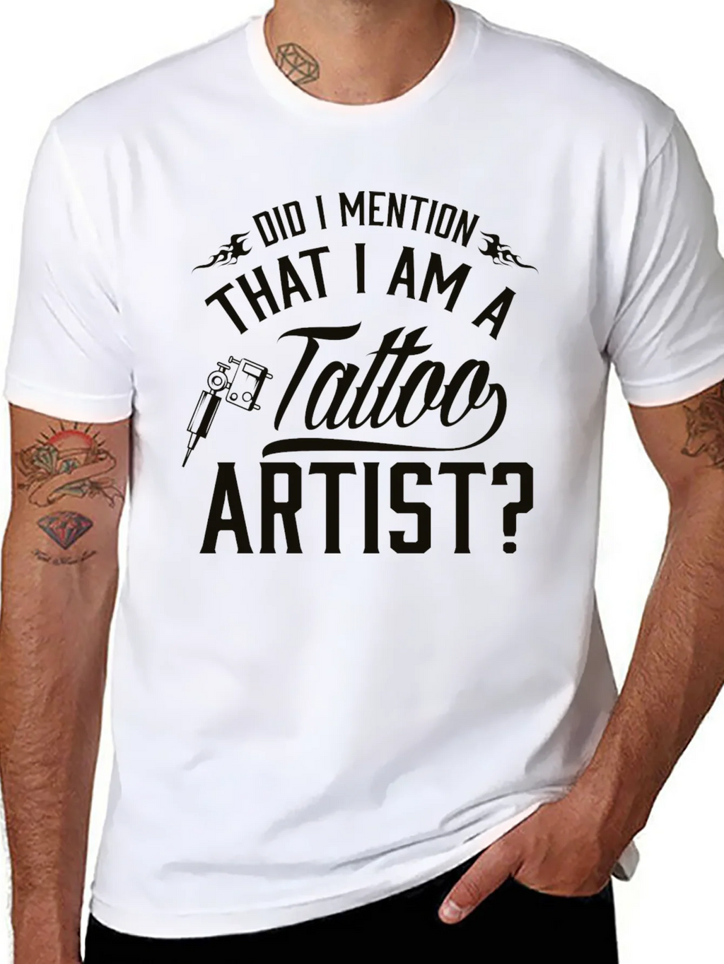 Tattoo Artist Black T-Shirt - Mens Graphic Tee product image 7