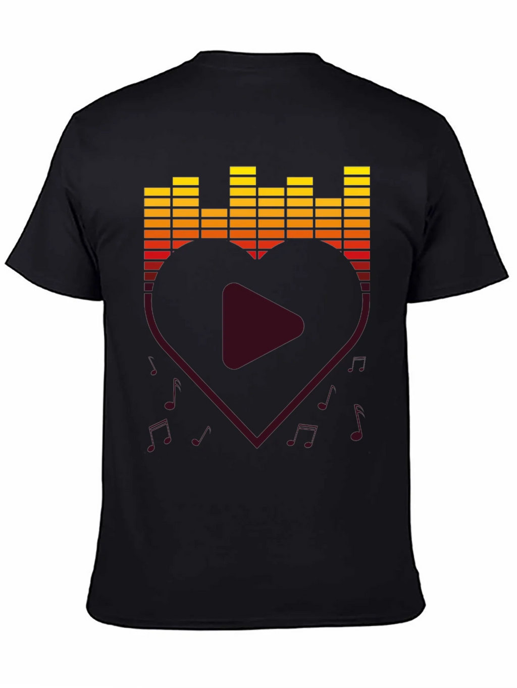 Music Lover T-Shirt - Heart Equalizer Design product image 4