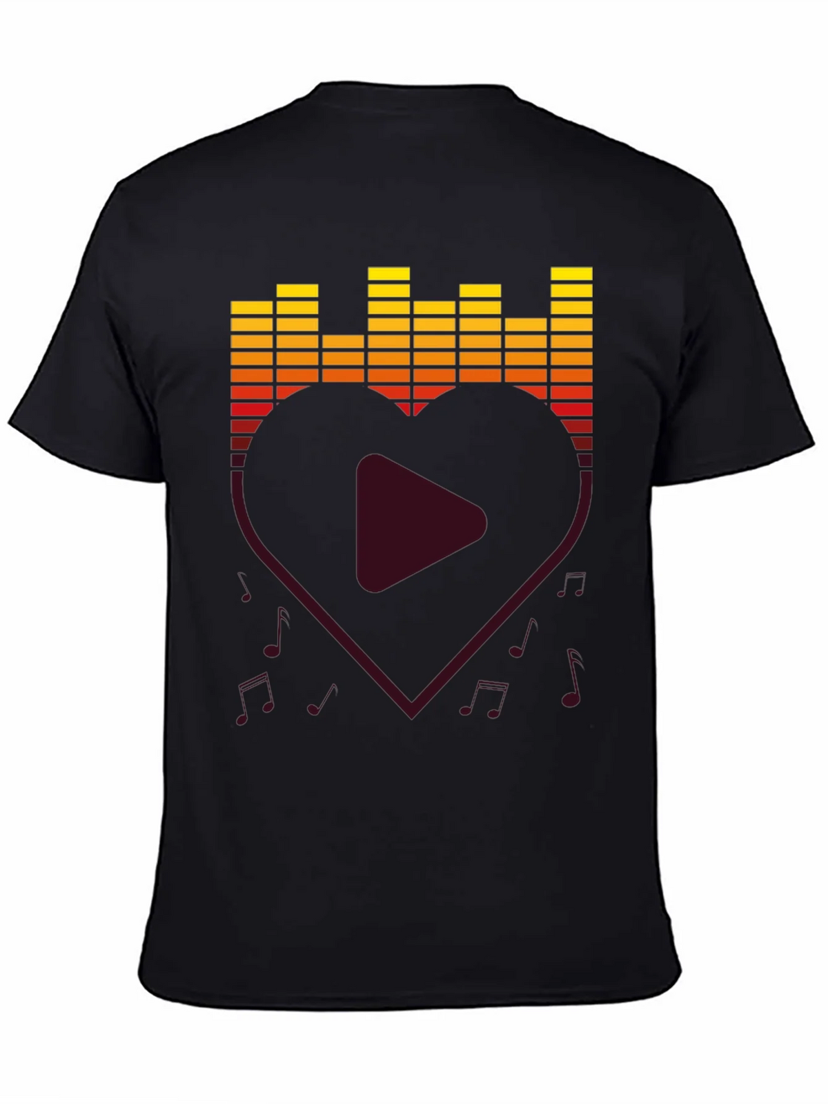 Music Lover T-Shirt - Heart Equalizer Design product image 4