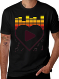 Music Lover T-Shirt - Heart Equalizer Design product image 1