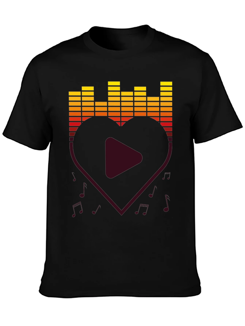 Music Lover T-Shirt - Heart Equalizer Design product image 3