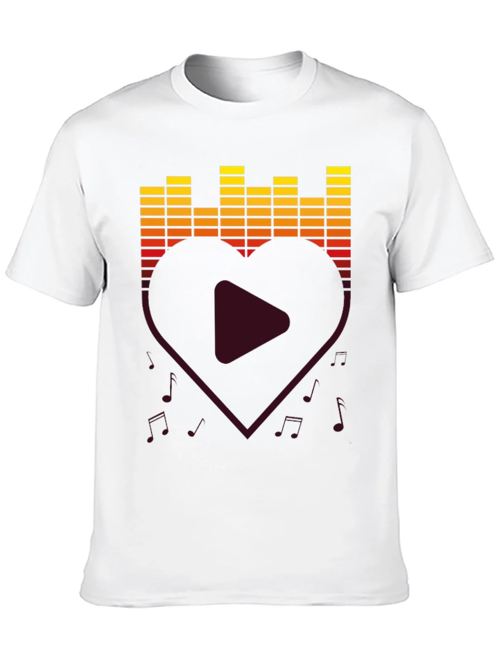 Music Lover T-Shirt - Heart Equalizer Design product image 9