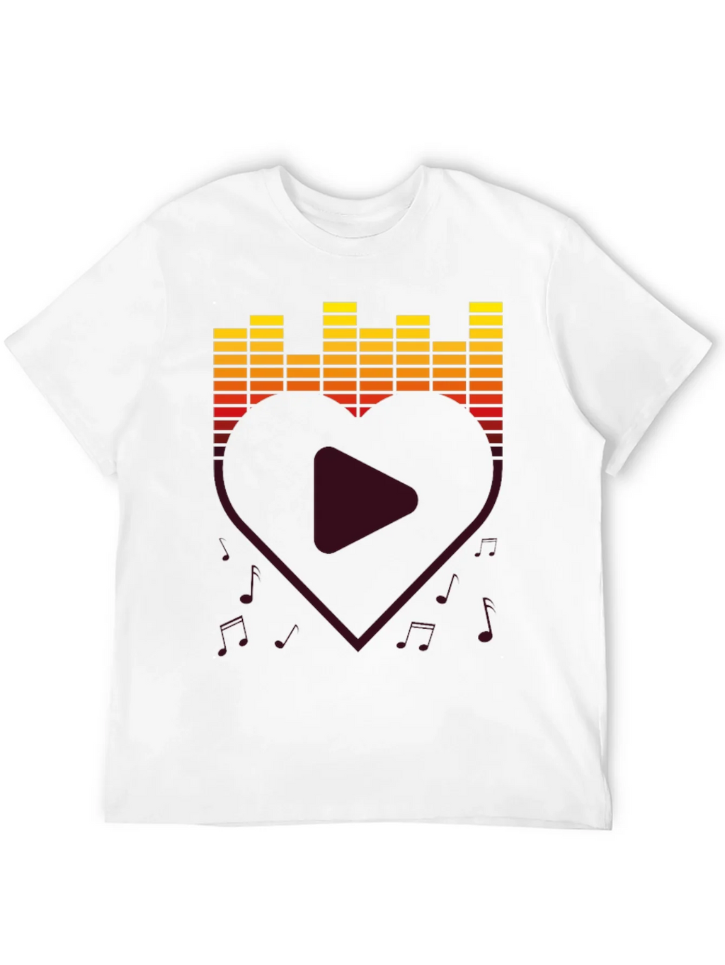 Music Lover T-Shirt - Heart Equalizer Design product image 11
