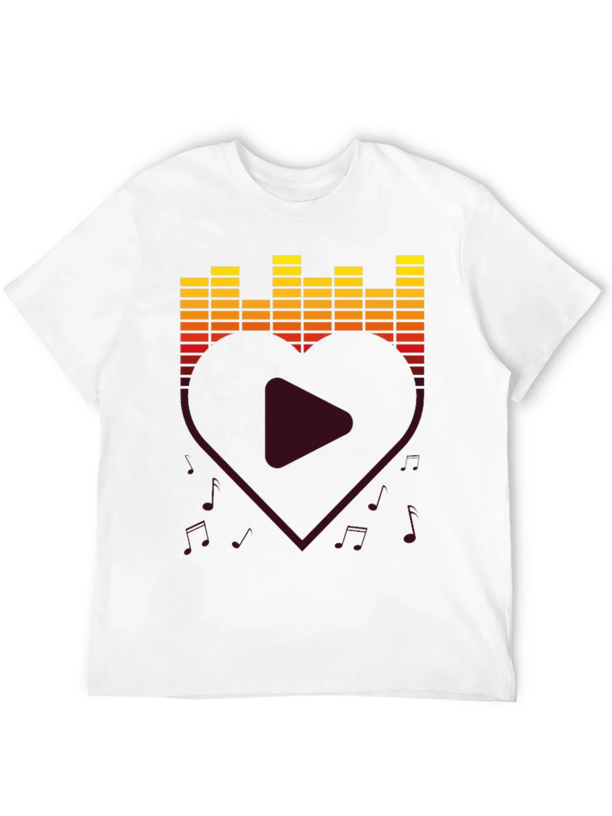 Music Lover T-Shirt - Heart Equalizer Design product image 11
