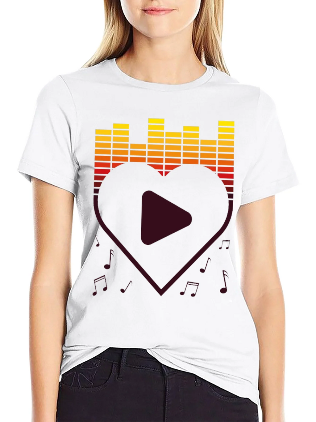 Music Lover T-Shirt - Heart Equalizer Design product image 8