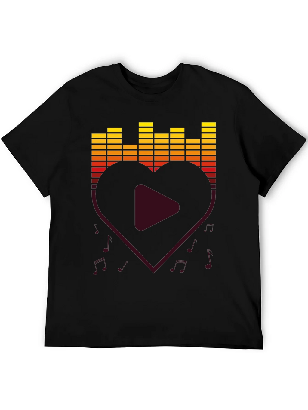 Music Lover T-Shirt - Heart Equalizer Design product image 5