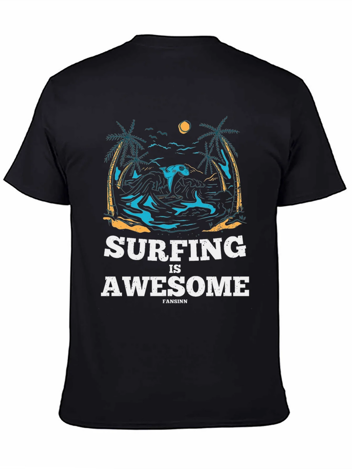 Surfing is Awesome Graphic Tee product image 4