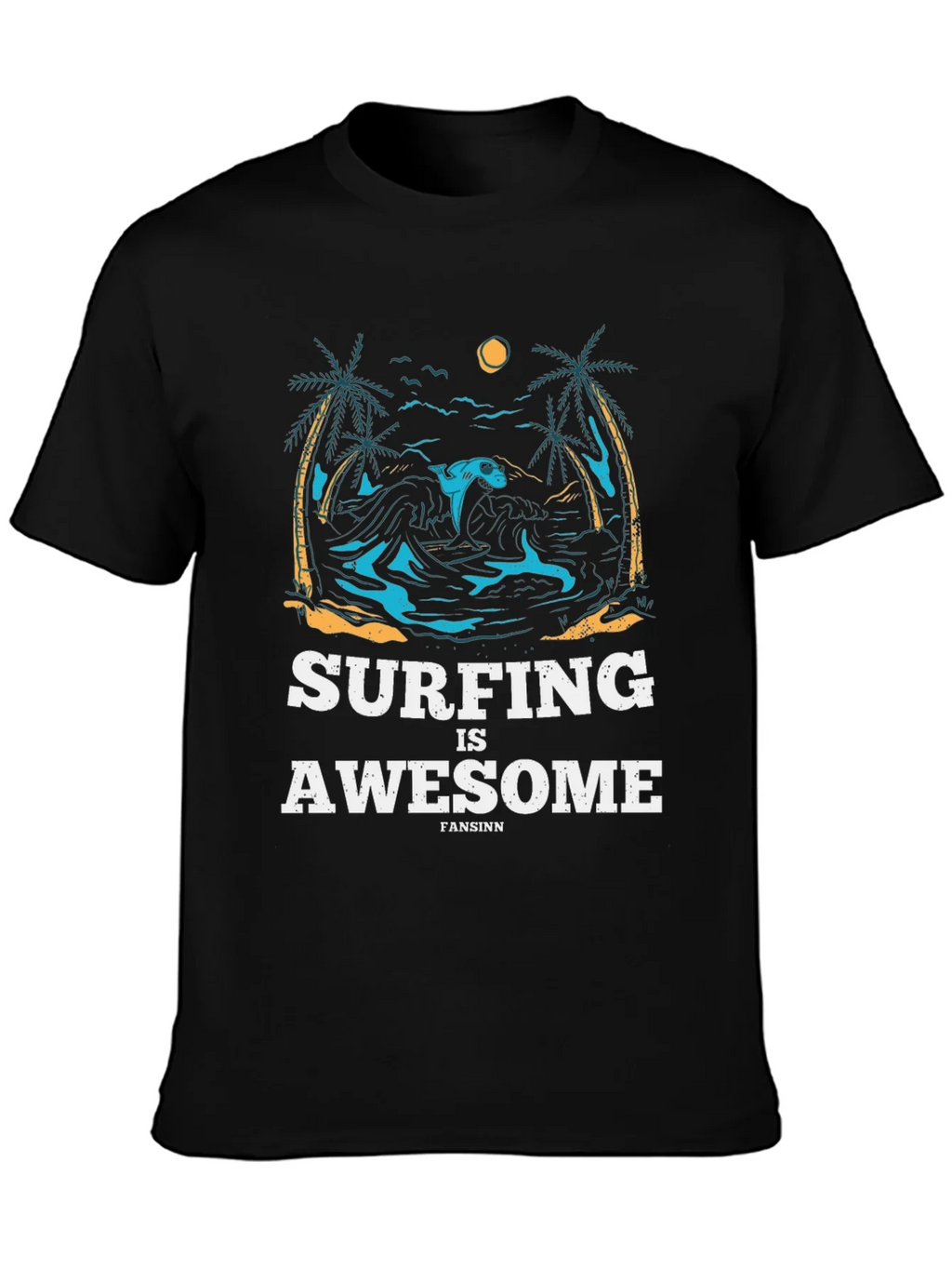 Surfing is Awesome Graphic Tee product image 3
