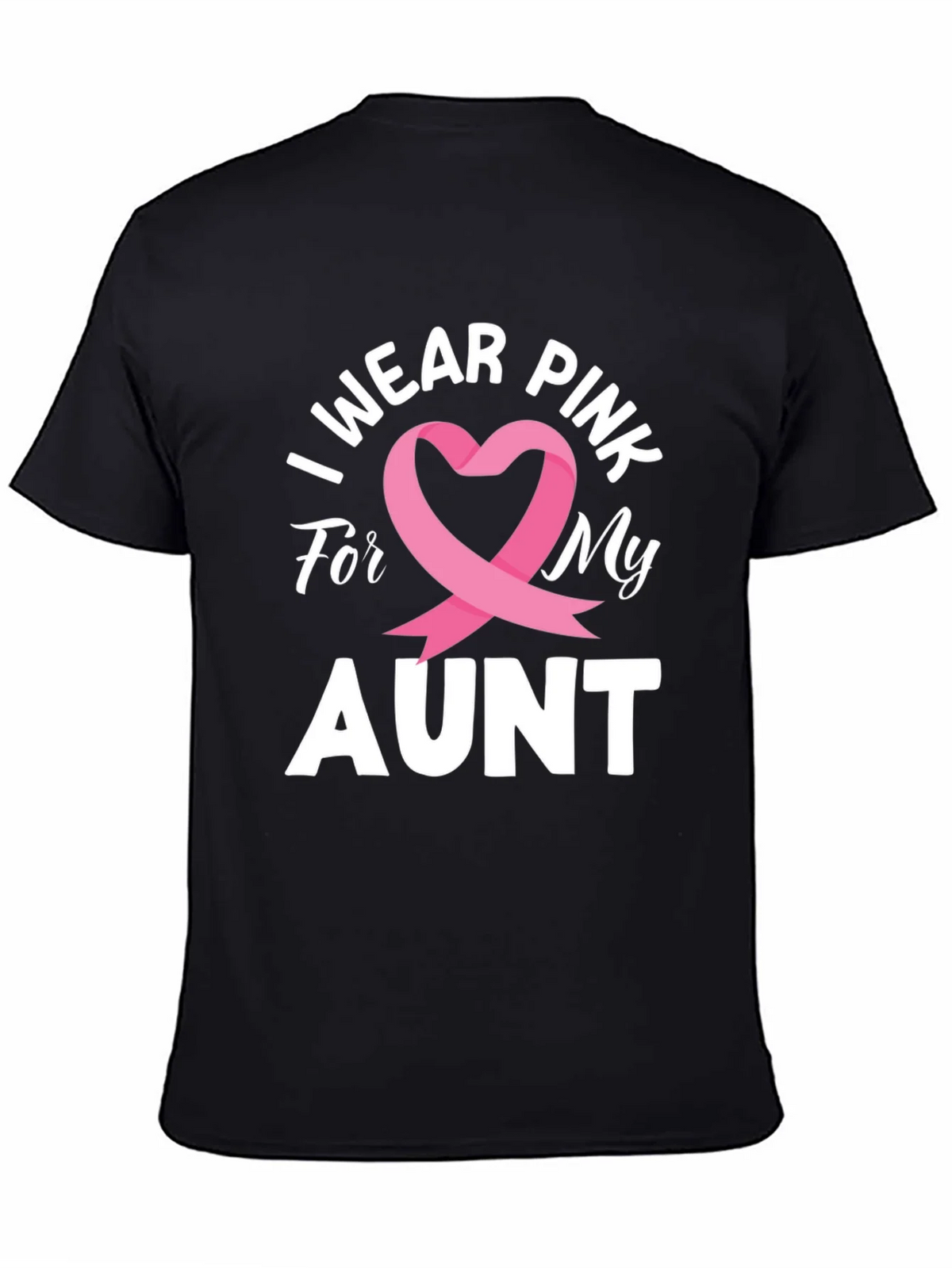 I Wear Pink For My Aunt Breast Cancer Awareness T-Shirt product image 4