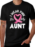 I Wear Pink For My Aunt Breast Cancer Awareness T-Shirt product image 1