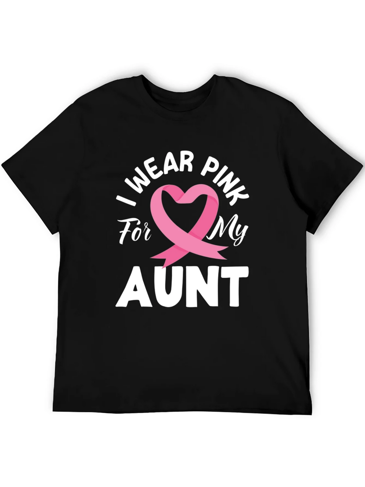 I Wear Pink For My Aunt Breast Cancer Awareness T-Shirt product image 5