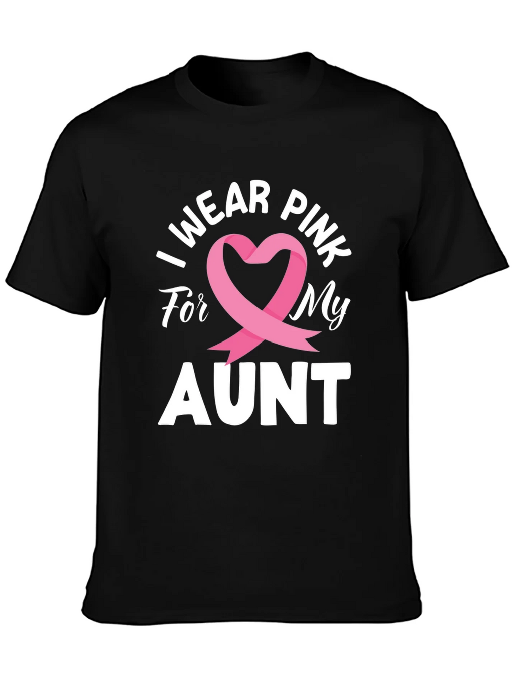 I Wear Pink For My Aunt Breast Cancer Awareness T-Shirt product image 3