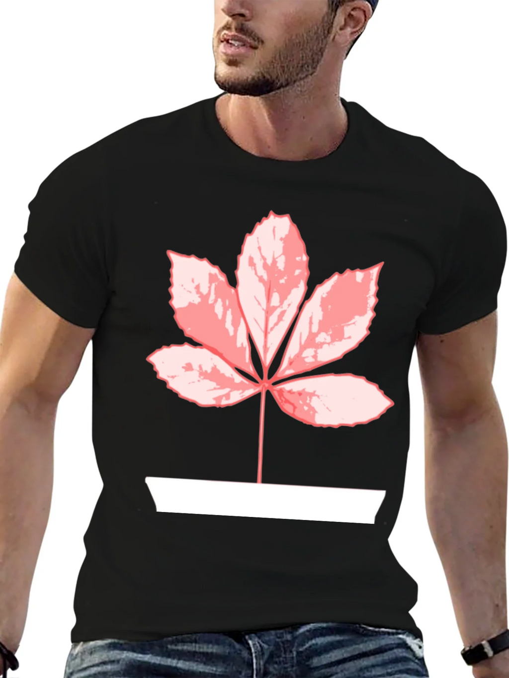 Leaf Graphic Tee - Black Casual Shirt product image 6