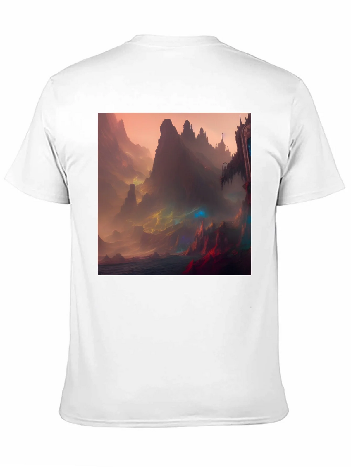 Fantasy Landscape Graphic Tee - Black Crew Neck product image 10