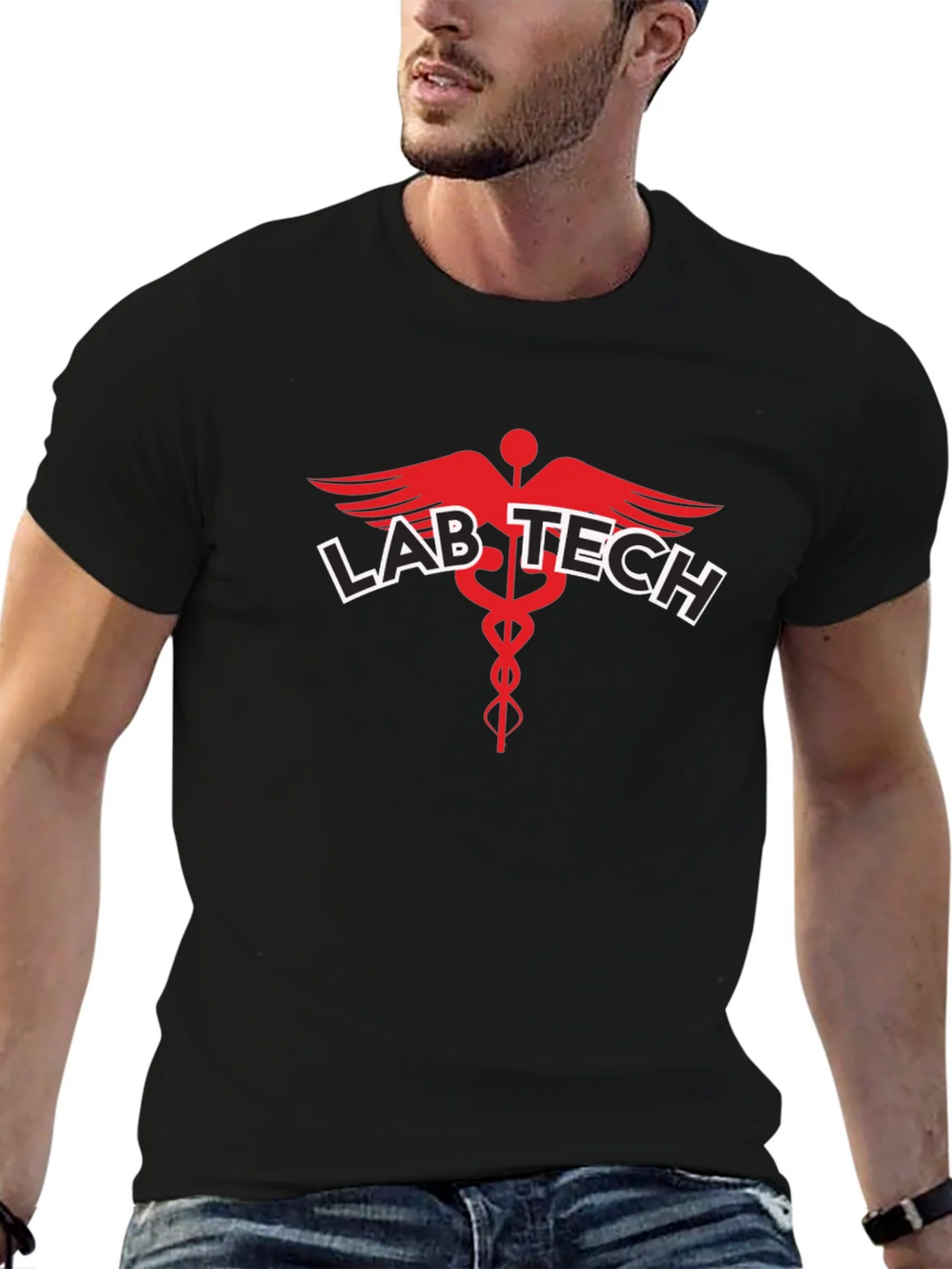 Lab Tech Medical T-Shirt - Black product image 6