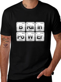 Brain Power Periodic Table Funny Science T-Shirt product image 1