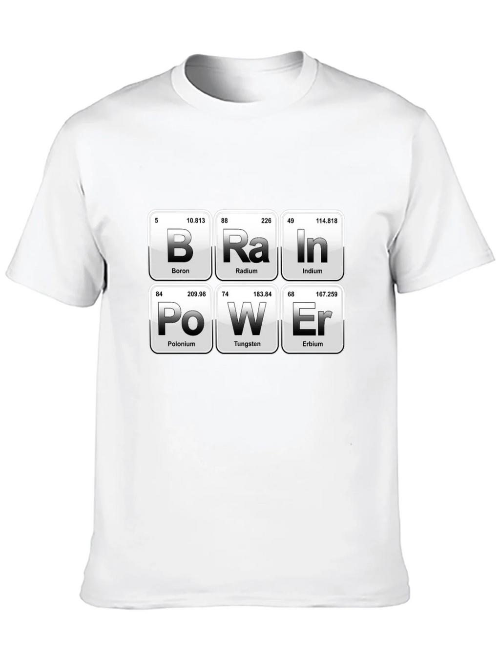 Brain Power Periodic Table Funny Science T-Shirt product image 9