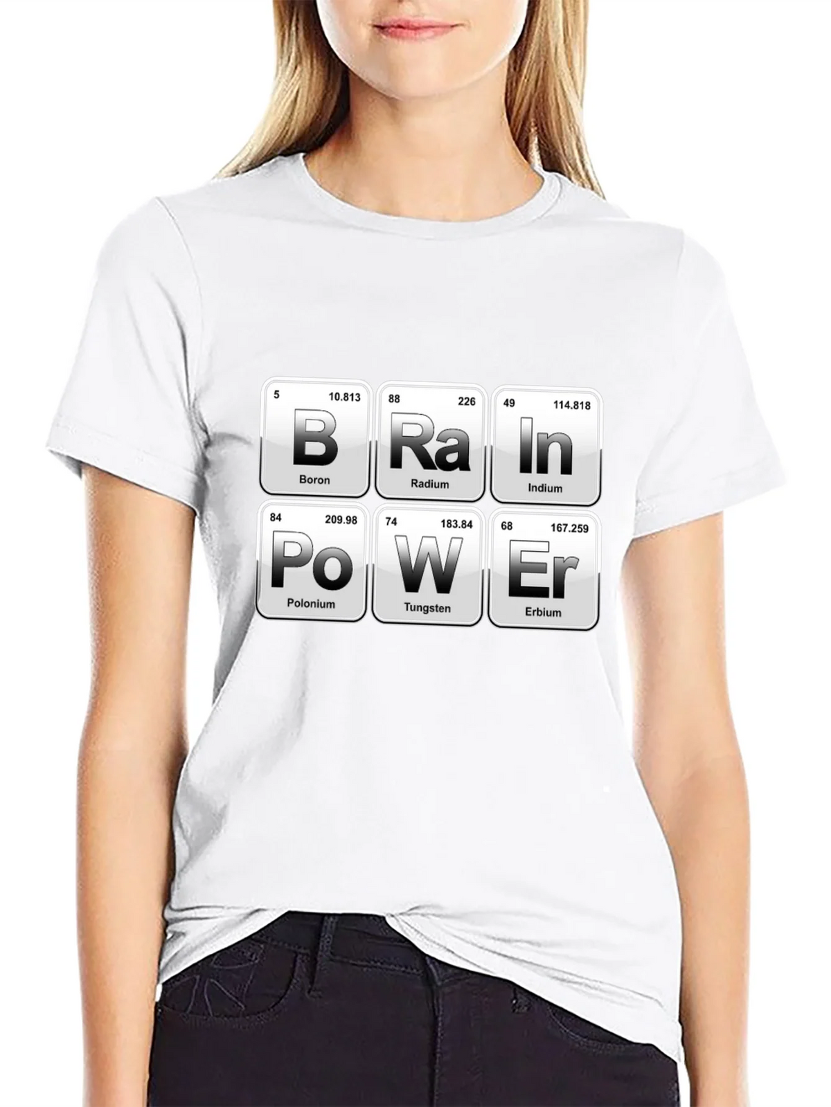 Brain Power Periodic Table Funny Science T-Shirt product image 8