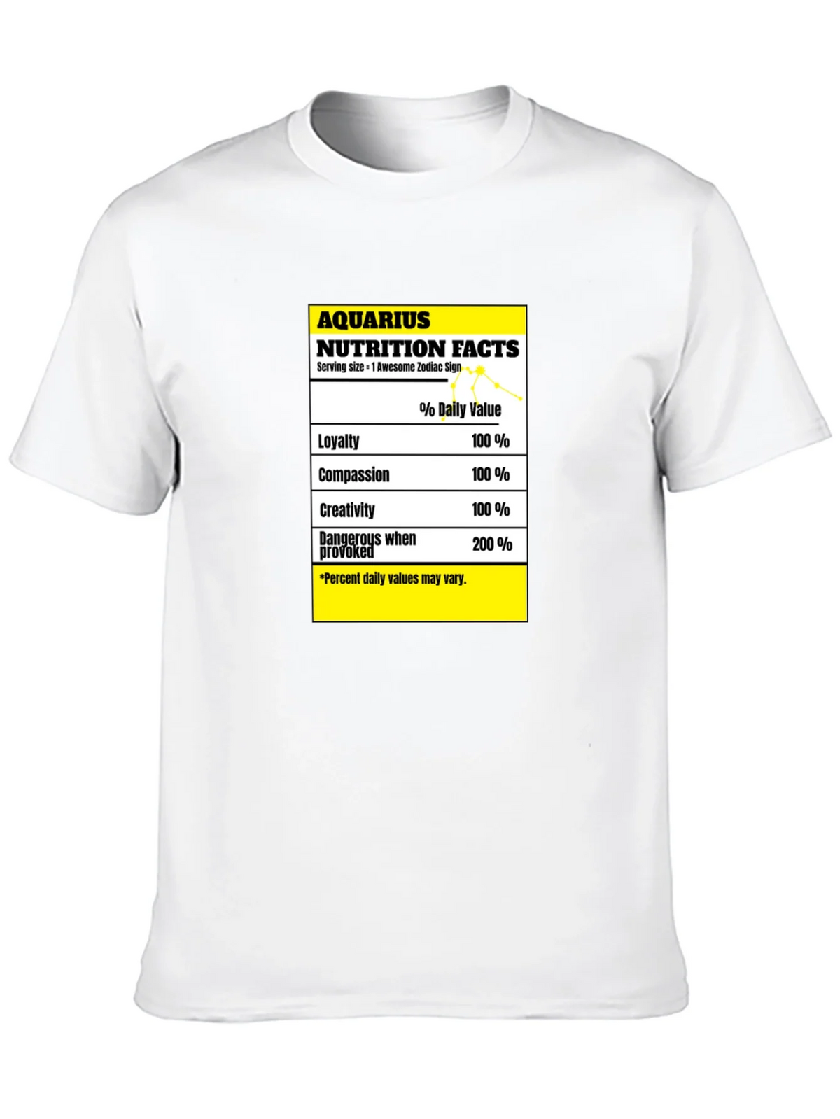 Aquarius Nutrition Facts Zodiac Sign T-Shirt product image 9