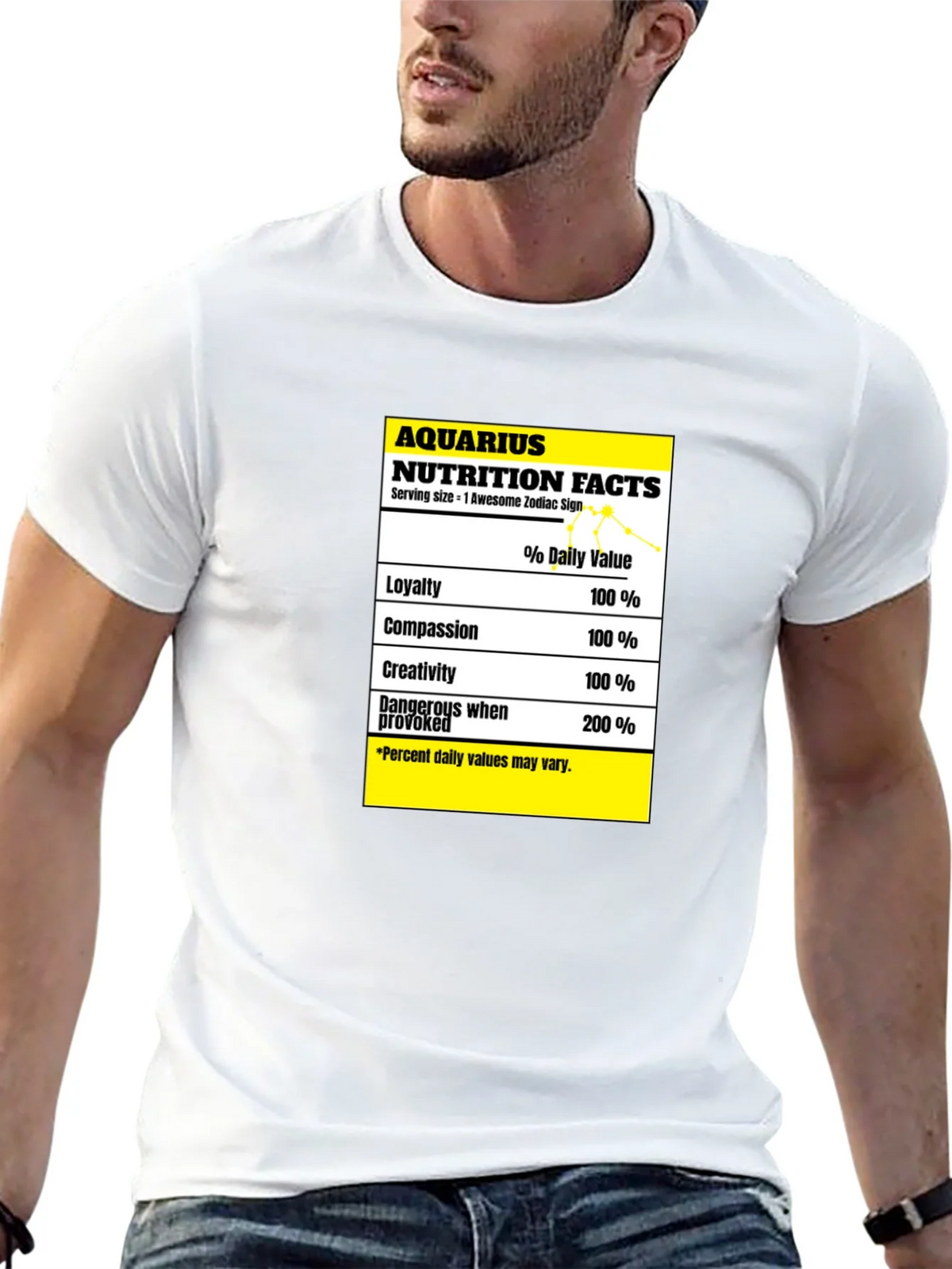 Aquarius Nutrition Facts Zodiac Sign T-Shirt product image 12