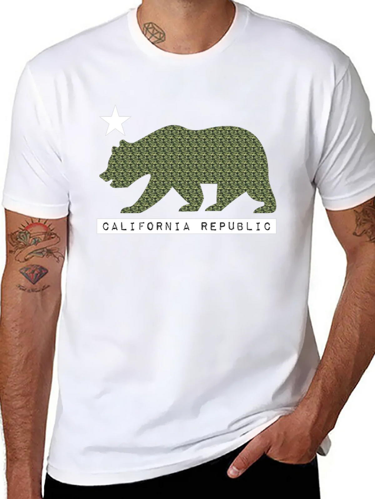 California Republic Camo Bear T-Shirt product image 7